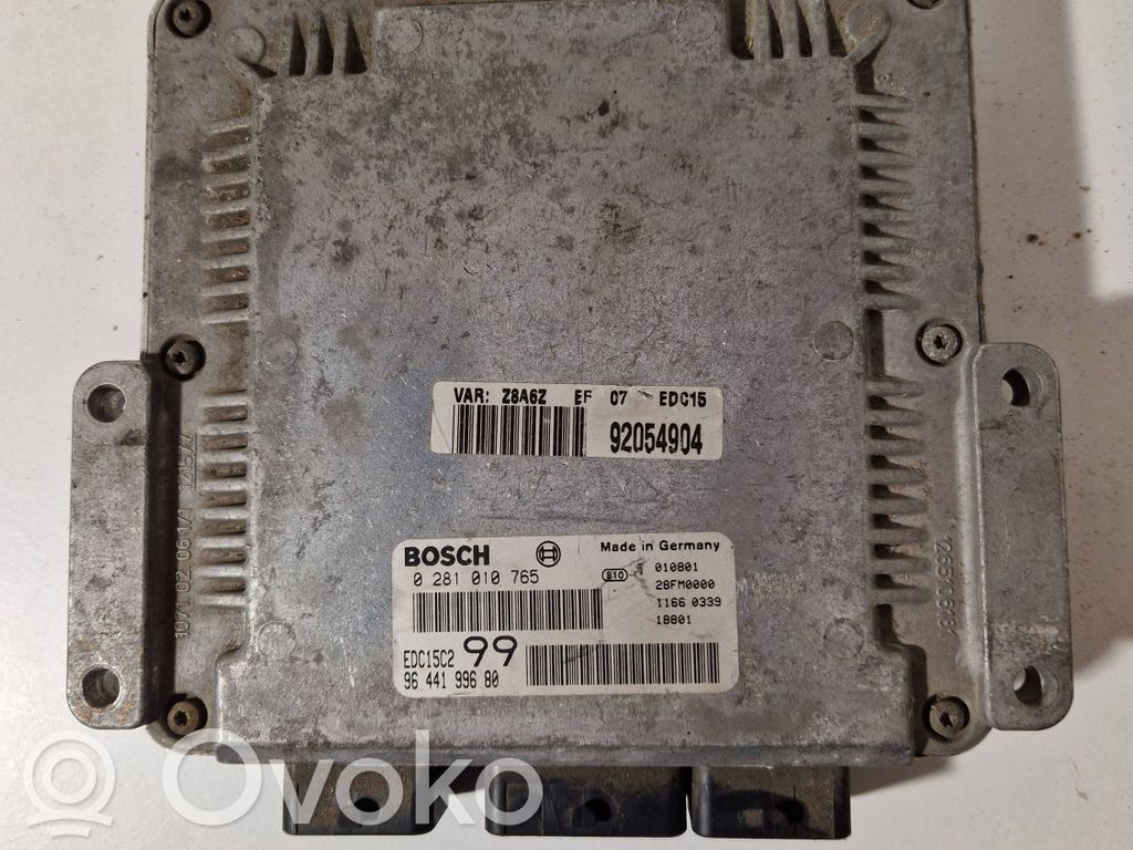 Engine control unit/module   9644199680,0281010765,92054904
