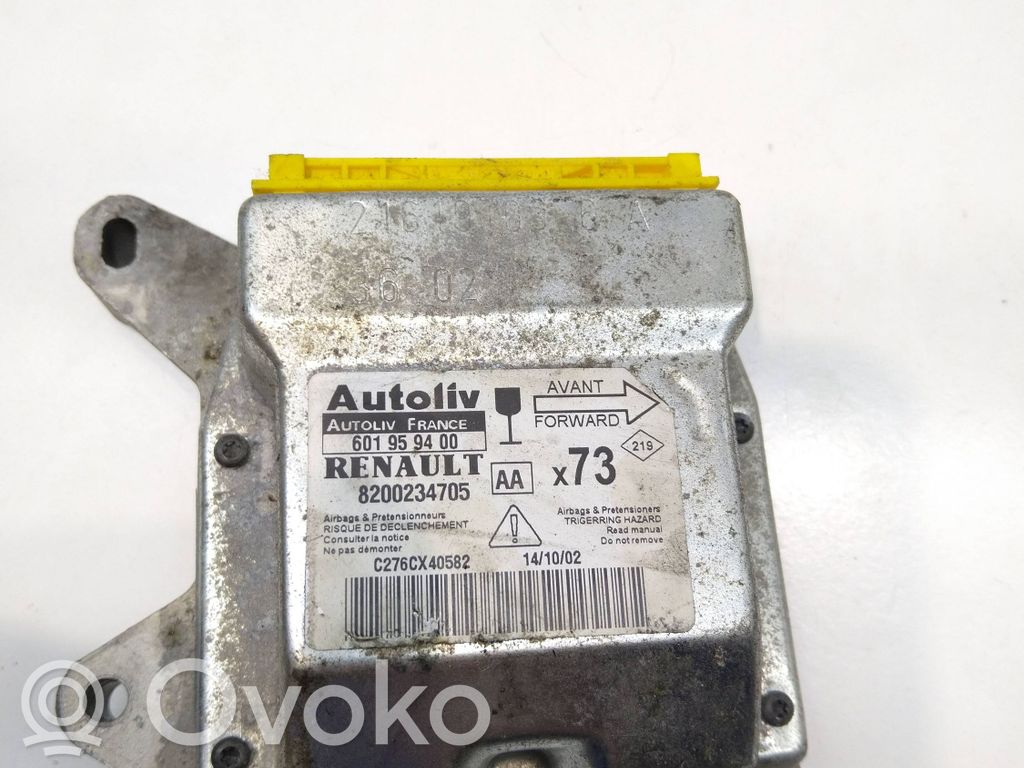 Airbag control unit/module   8200234705,C276CX40582,601959400