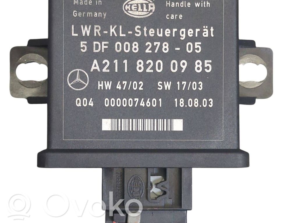 Module d'éclairage LCM   A2118200985,5DF00827805,Q040000074601