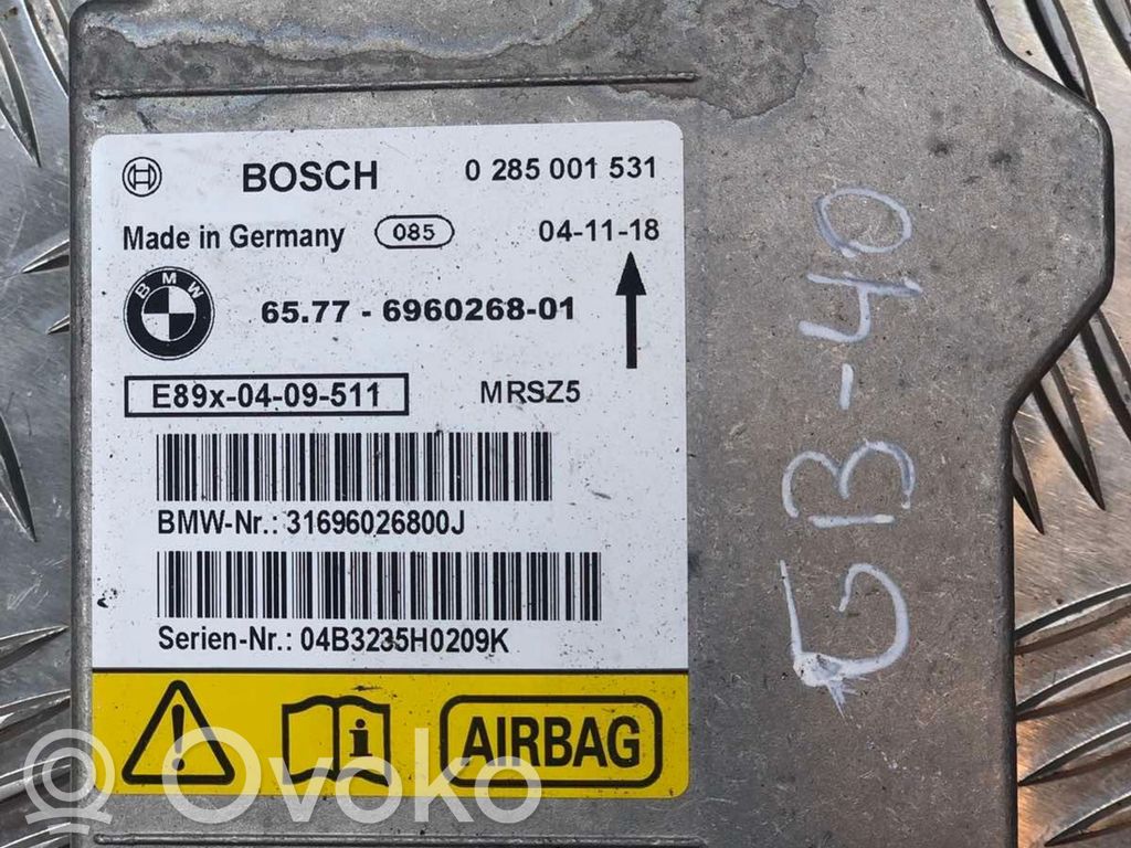 Airbag control unit/module   0285001531,6577696026801