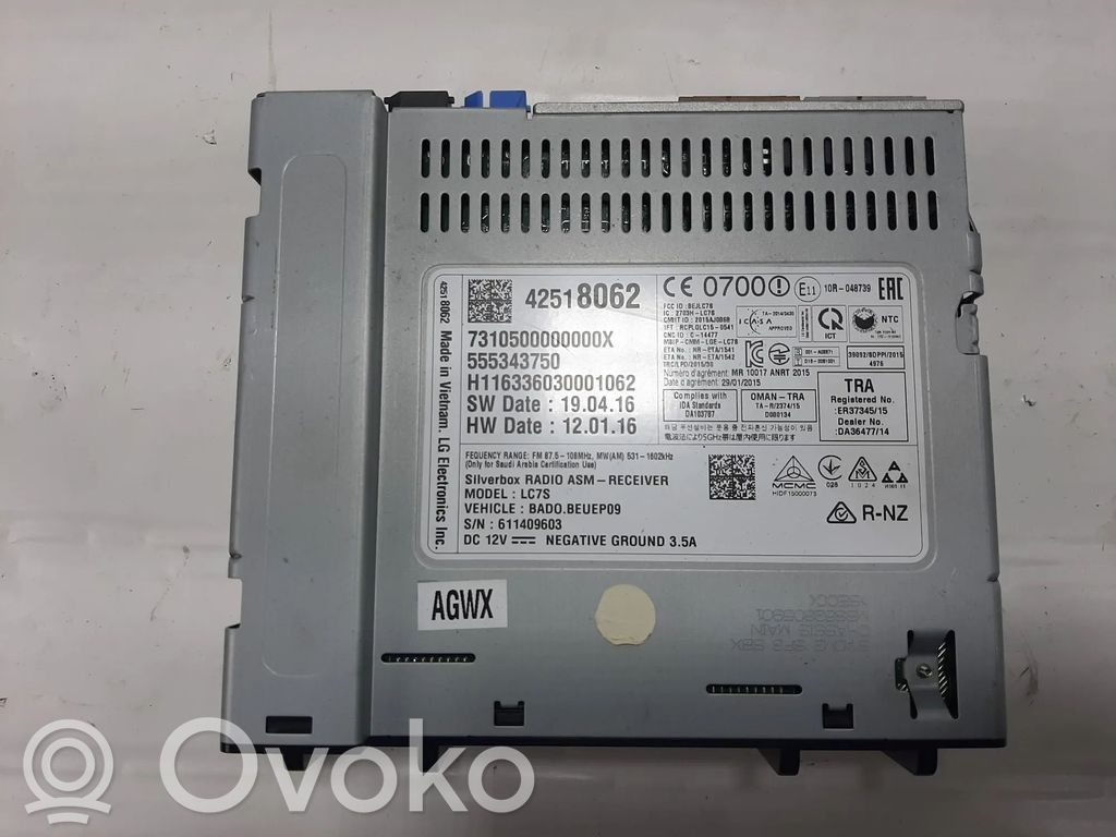 Opel Astra K Radio/CD/DVD/GPS-pääyksikkö 