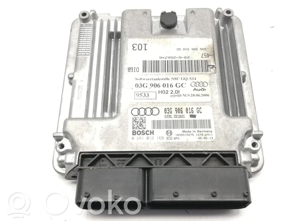 Engine control unit/module   03G906016GC,0281012169
