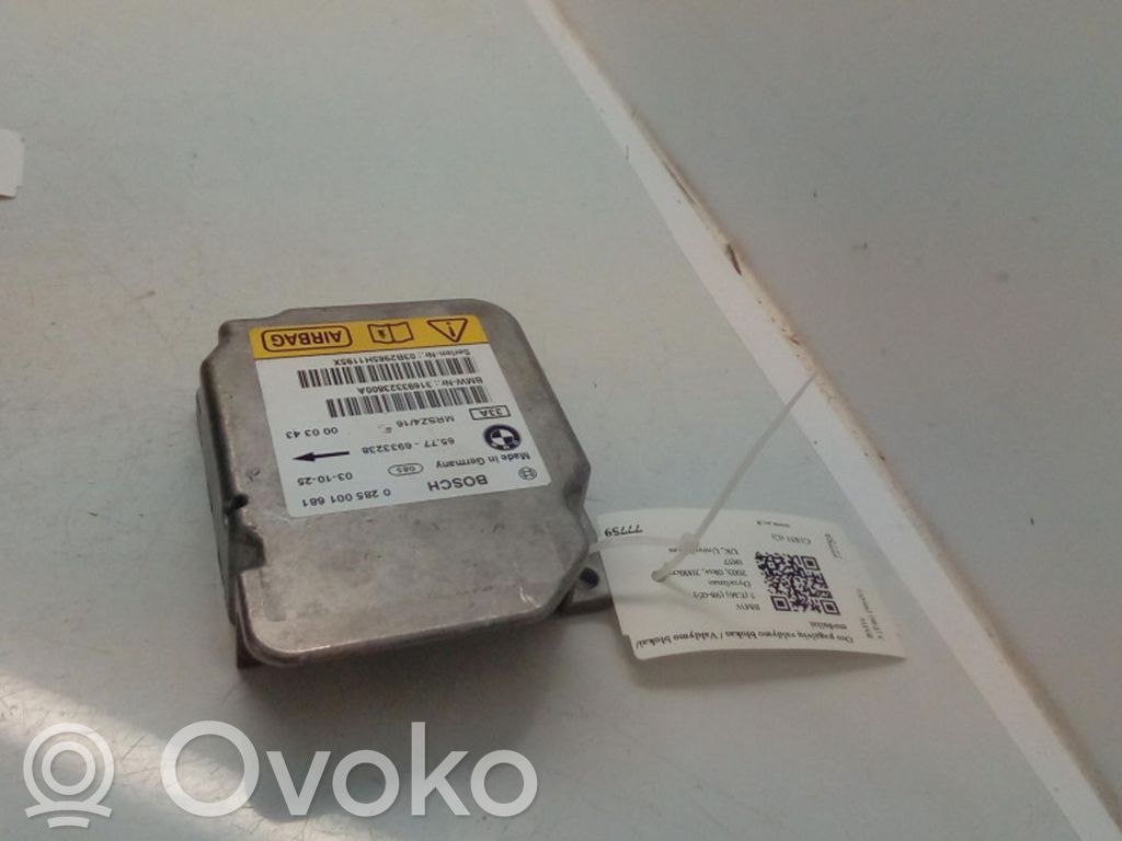 Airbag control unit/module   65776933238,0285001681