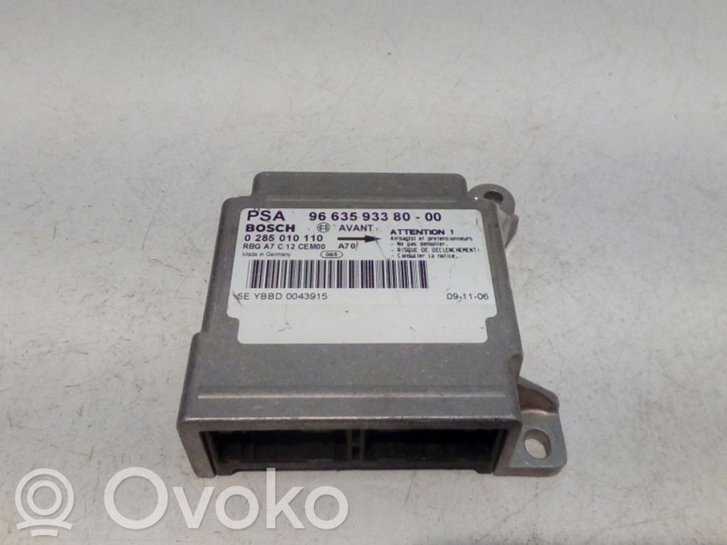 Peugeot 207 Airbag control unit/module 