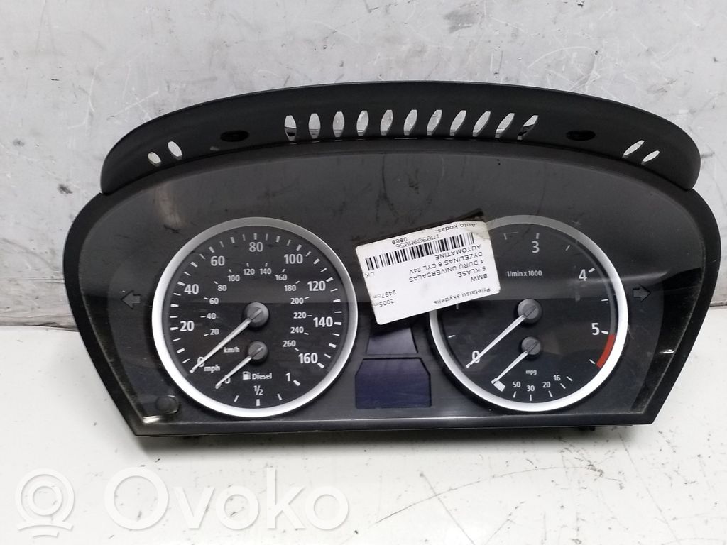 BMW 5 E60 E61 Spidometrs (instrumentu panelī) 