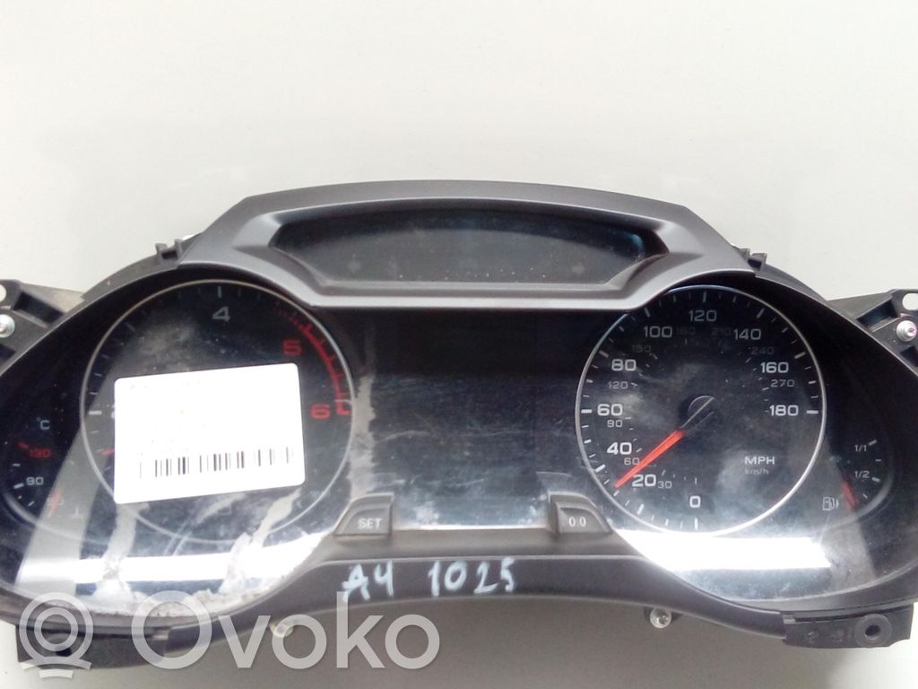 Audi A4 S4 B8 8K Velocímetro (tablero de instrumentos) 