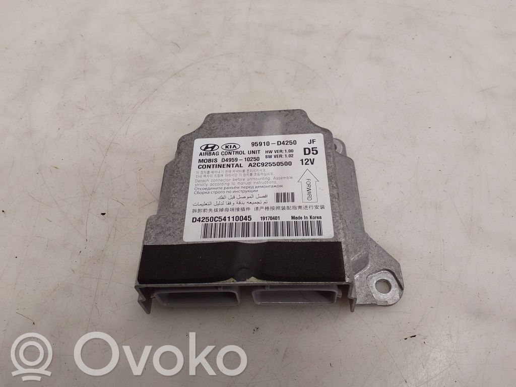 KIA Optima Module de contrôle airbag 