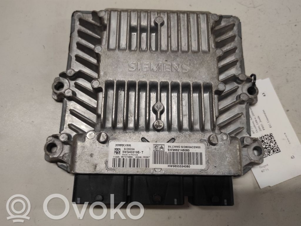 Engine control unit/module   5WS40319ET,SW9662148080