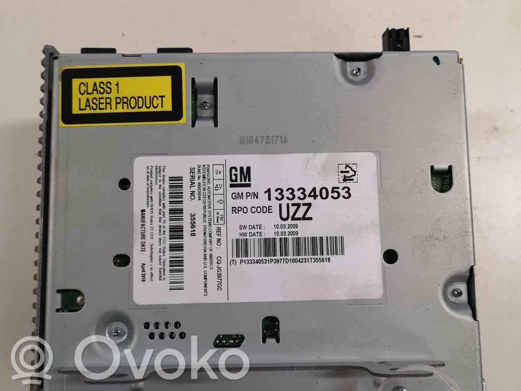 Opel Astra J Unidad delantera de radio/CD/DVD/GPS 