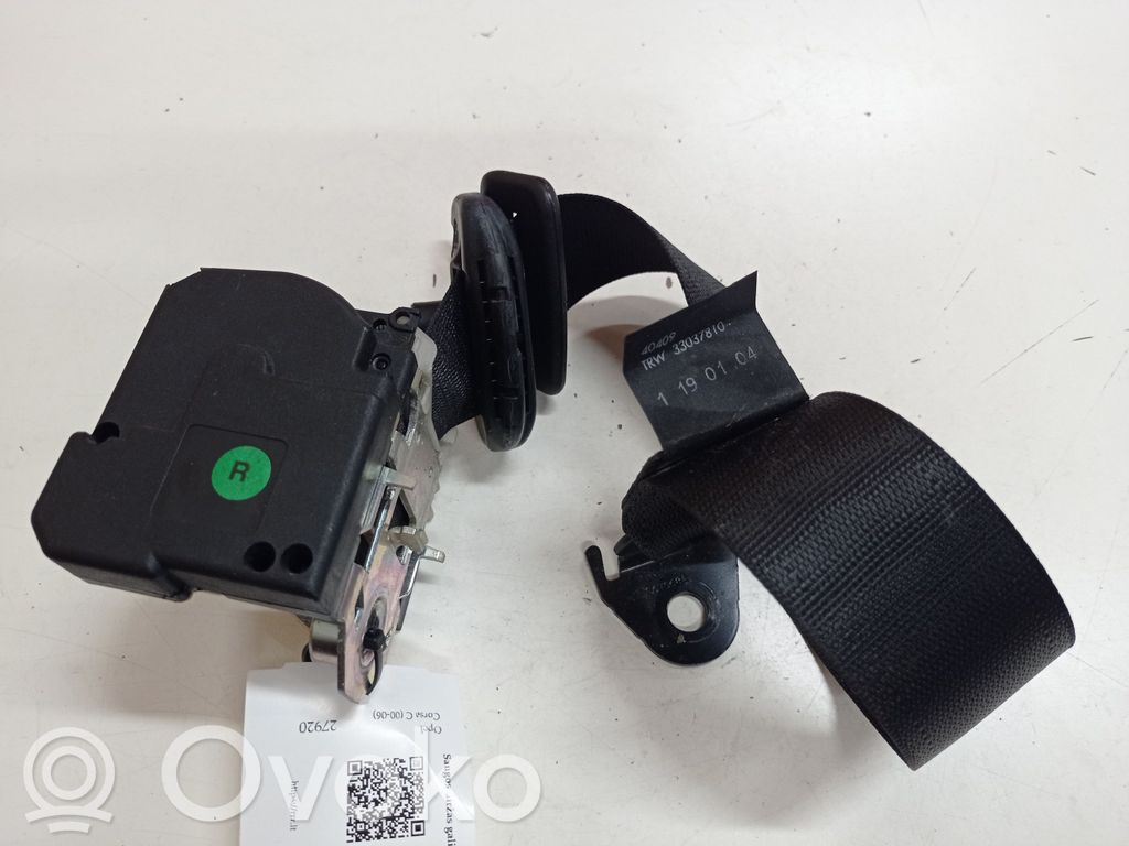 Opel Corsa C Cinturón trasero 