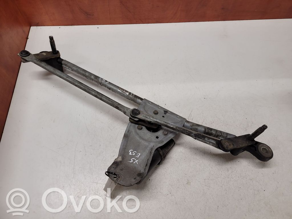 BMW X5 E53 Mechanizm i silniczek wycieraczek szyby przedniej / czołowej 
