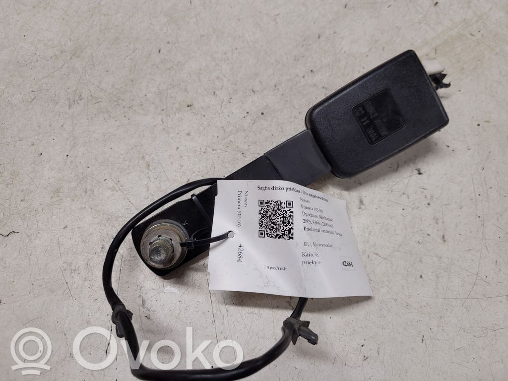 Nissan Primera Klamra przedniego pasa bezpieczeństwa 