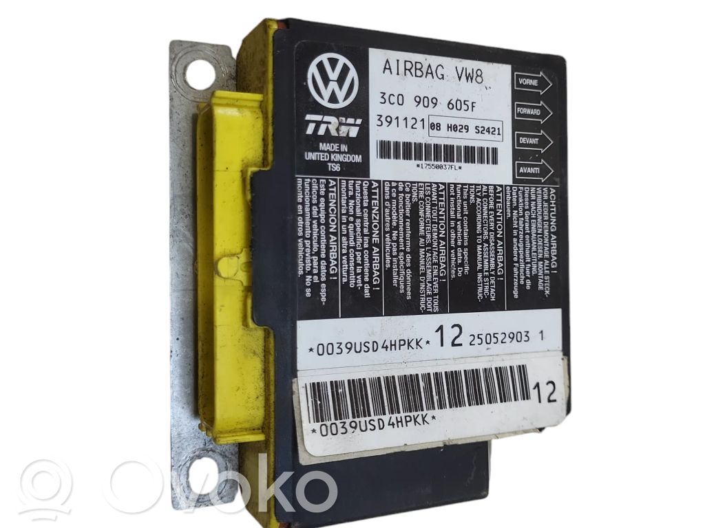 Volkswagen PASSAT B6 Centralina/modulo airbag 