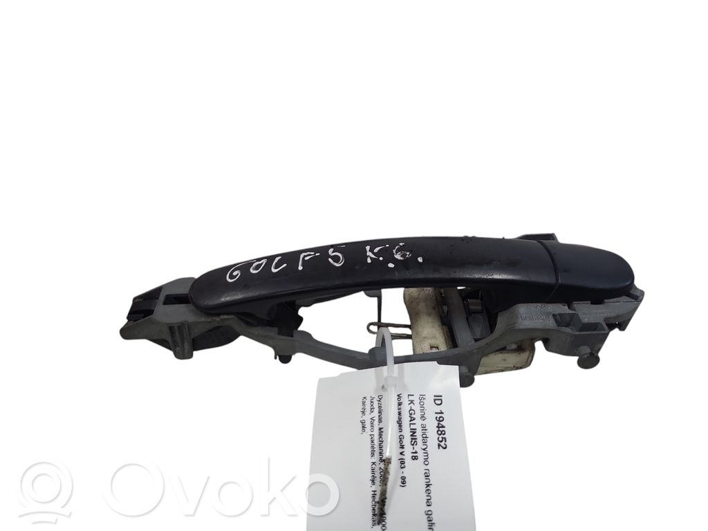 Volkswagen Golf V Manecilla externa puerta trasera 