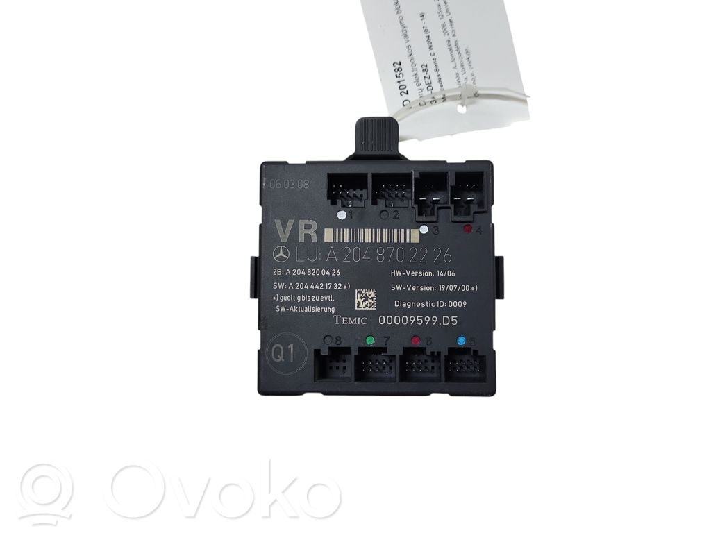 Mercedes-Benz C W204 Door control unit/module 