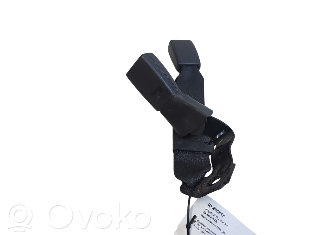 Toyota Avensis T250 Rear seatbelt buckle 