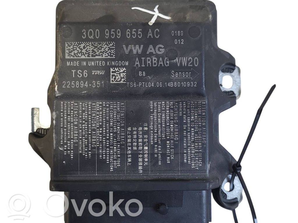 Skoda Octavia Mk3 (5E) Module de contrôle airbag 