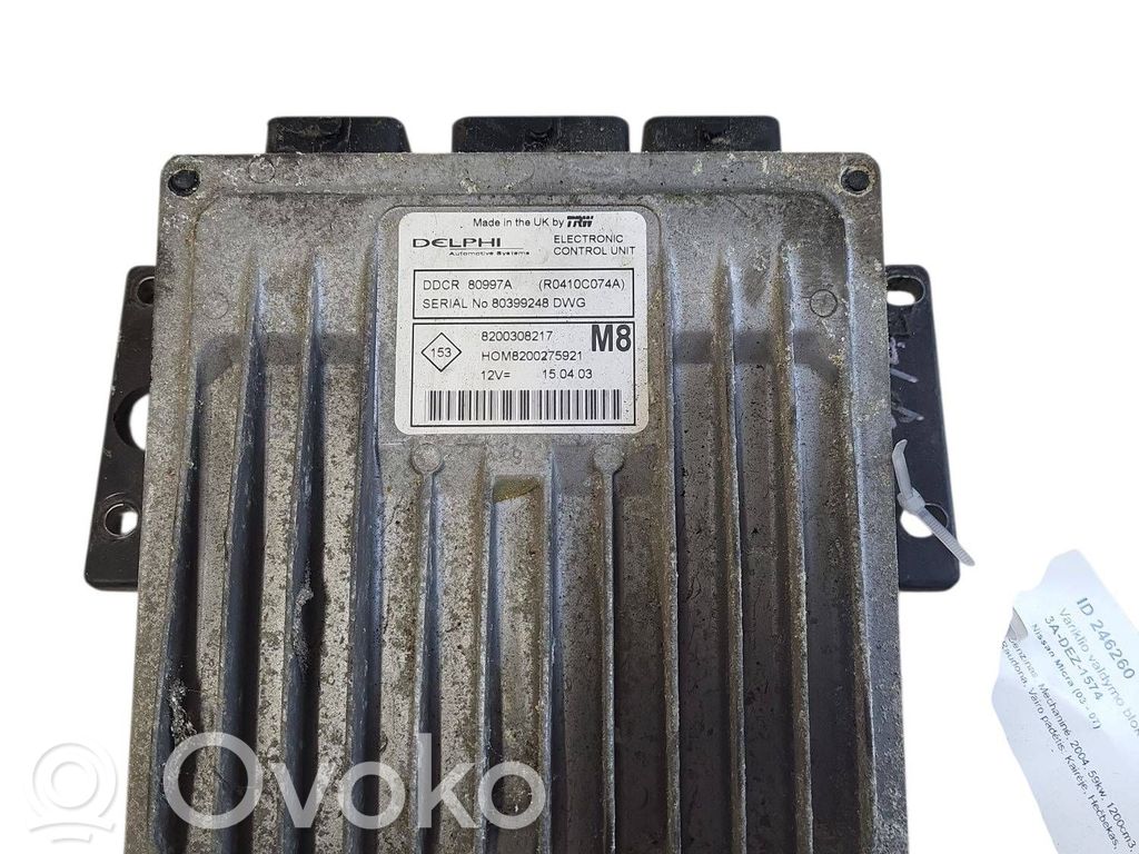 Nissan Micra Engine control unit/module 