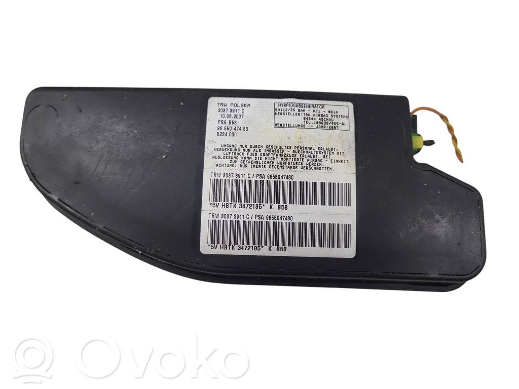 Poduszka powietrzna Airbag fotela   9655047480,30373911C,30378911