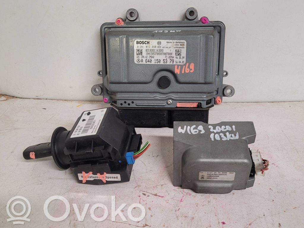 Mercedes-Benz A W169 Komputer / Sterownik ECU i komplet kluczy 