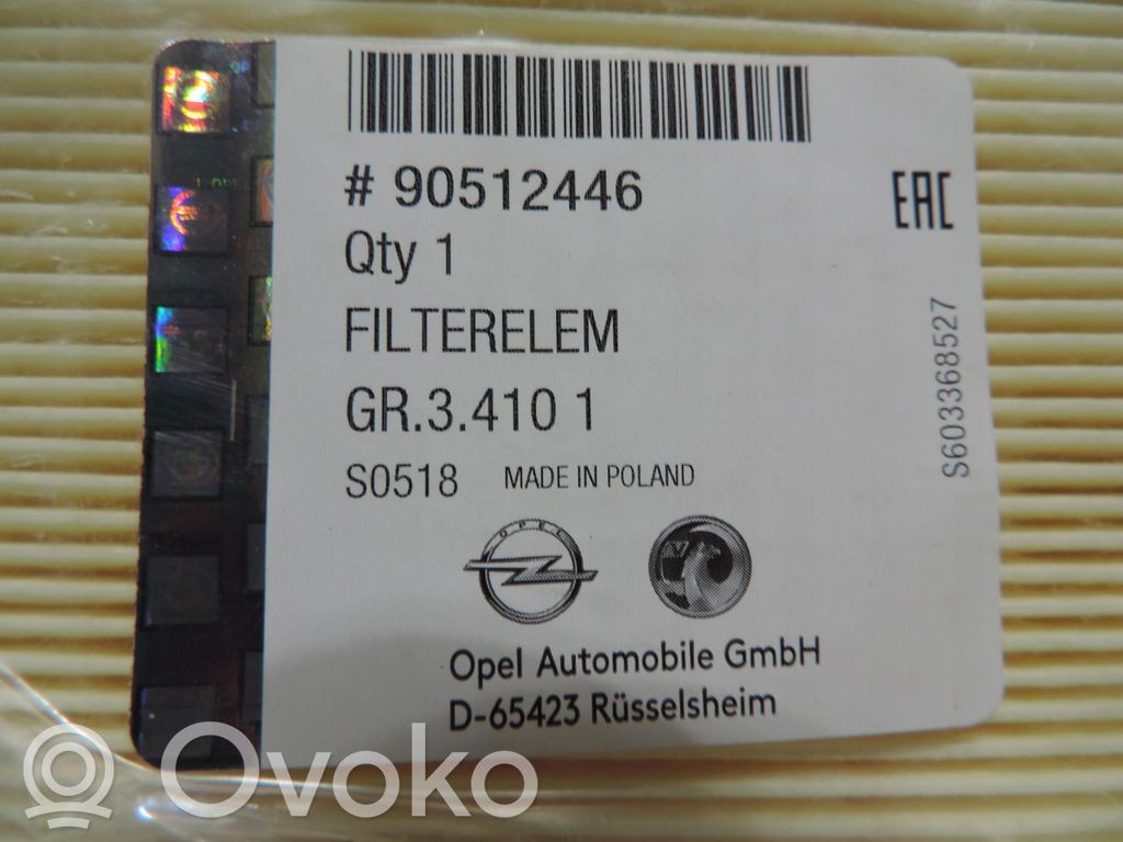 Filtr powietrza   90512446