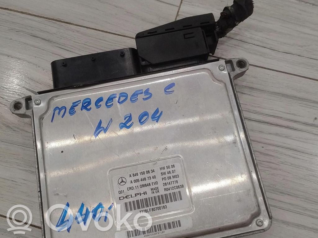 Mercedes-Benz C W204 Engine control unit/module ECU 