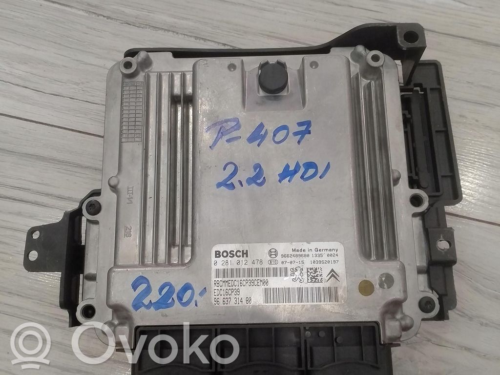 Peugeot 407 Engine control unit/module ECU 