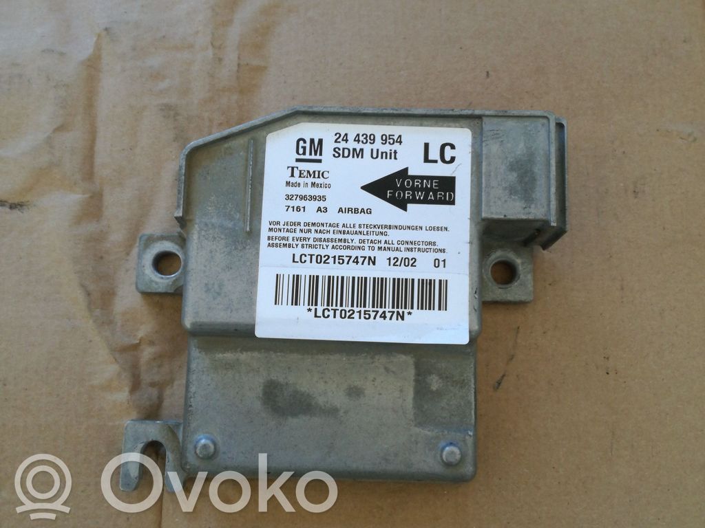 Opel Corsa C Airbag control unit/module 
