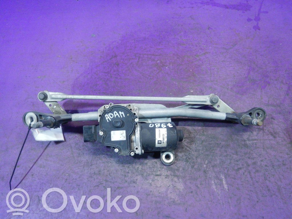 Opel Adam Wischergestänge Wischermotor vorne 