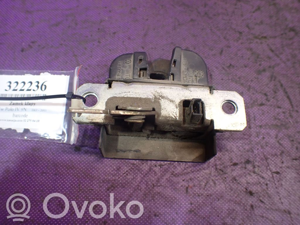 Volkswagen Polo Blocco/chiusura/serratura del portellone posteriore/bagagliaio