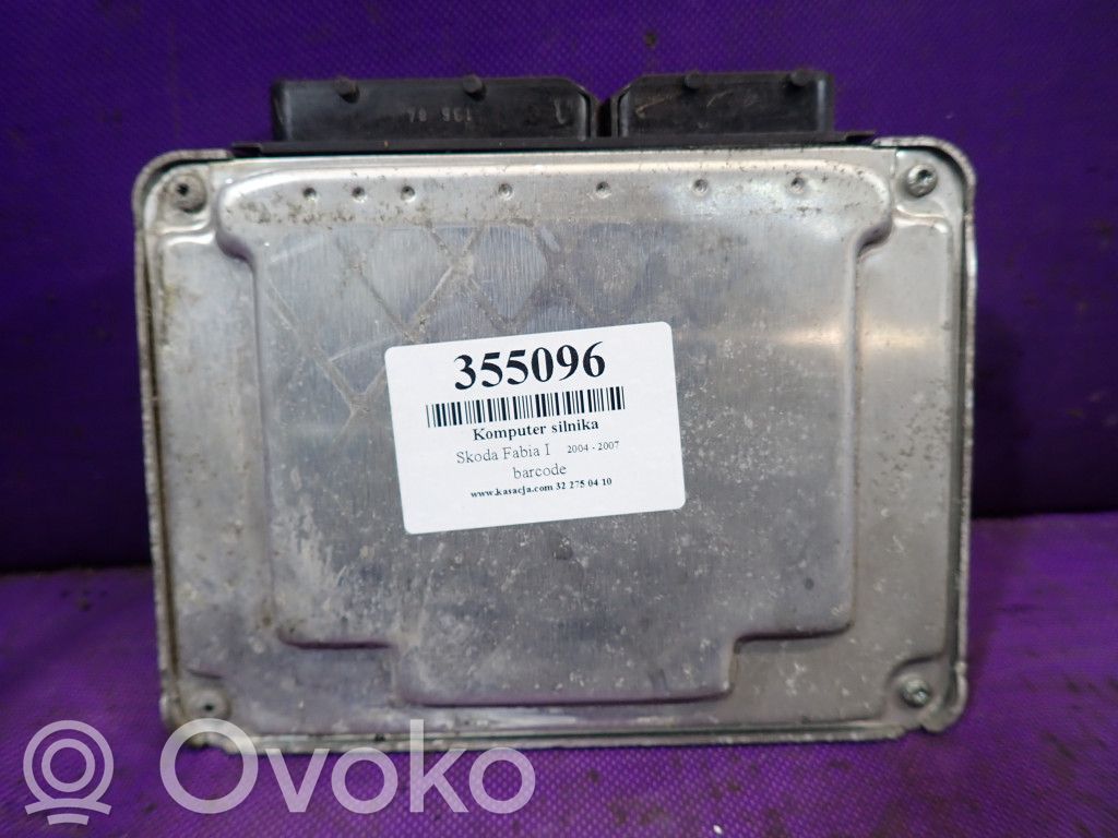 Skoda Fabia Mk1 (6Y) Unité de commande, module ECU de moteur 