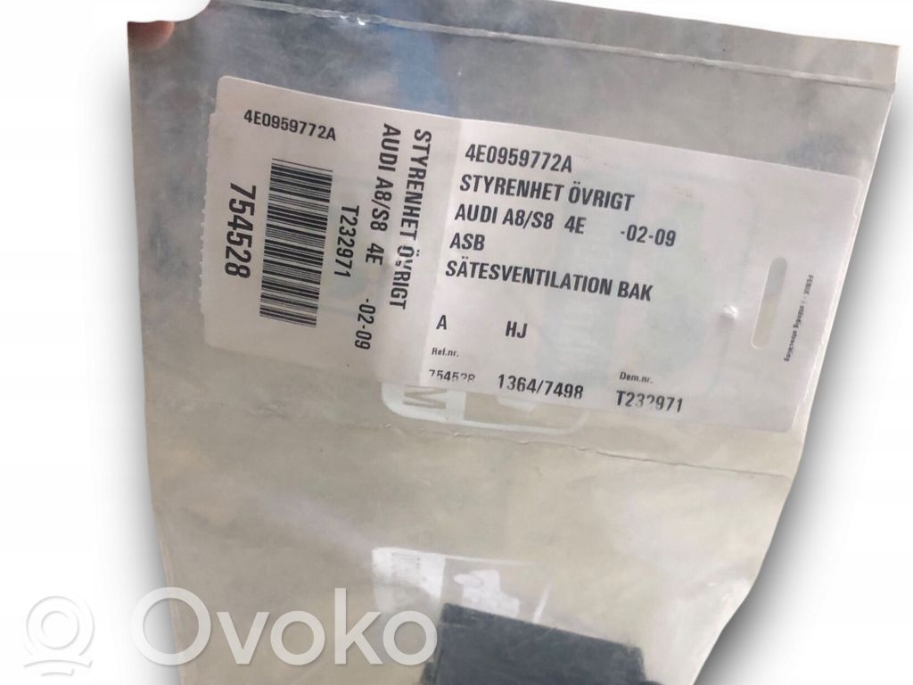 Istuimen säädön moduuli   4E0959772A