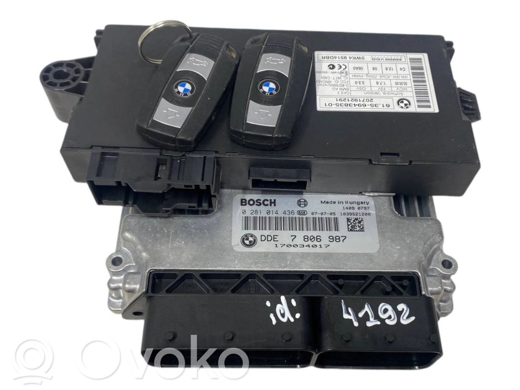 Engine ECU kit and lock set   7806987,0281014436,6943835,5WK49514DBR,61356943835