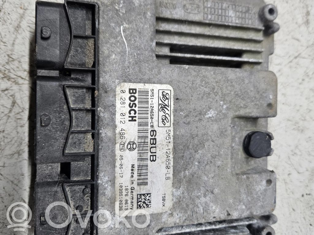 Engine control unit/module   0281012486,1039S10636,5M5112A650LB