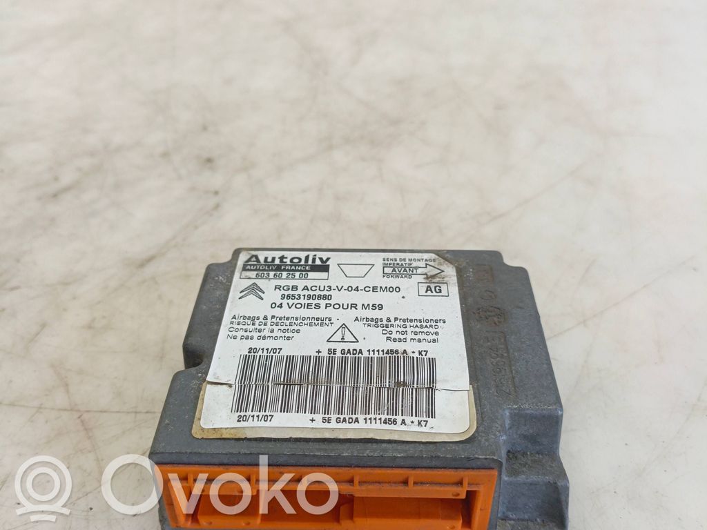 Citroen Berlingo Airbag control unit/module 