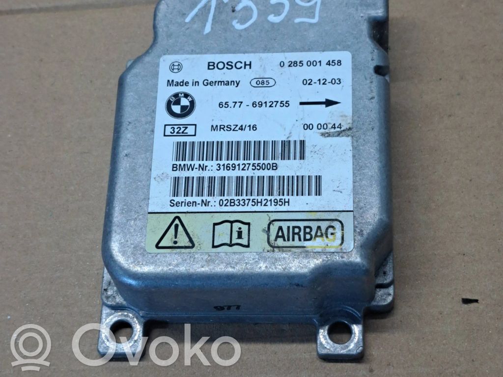 Airbag control unit/module   6912755,31691275500B,0285001458,02B3375H2195H