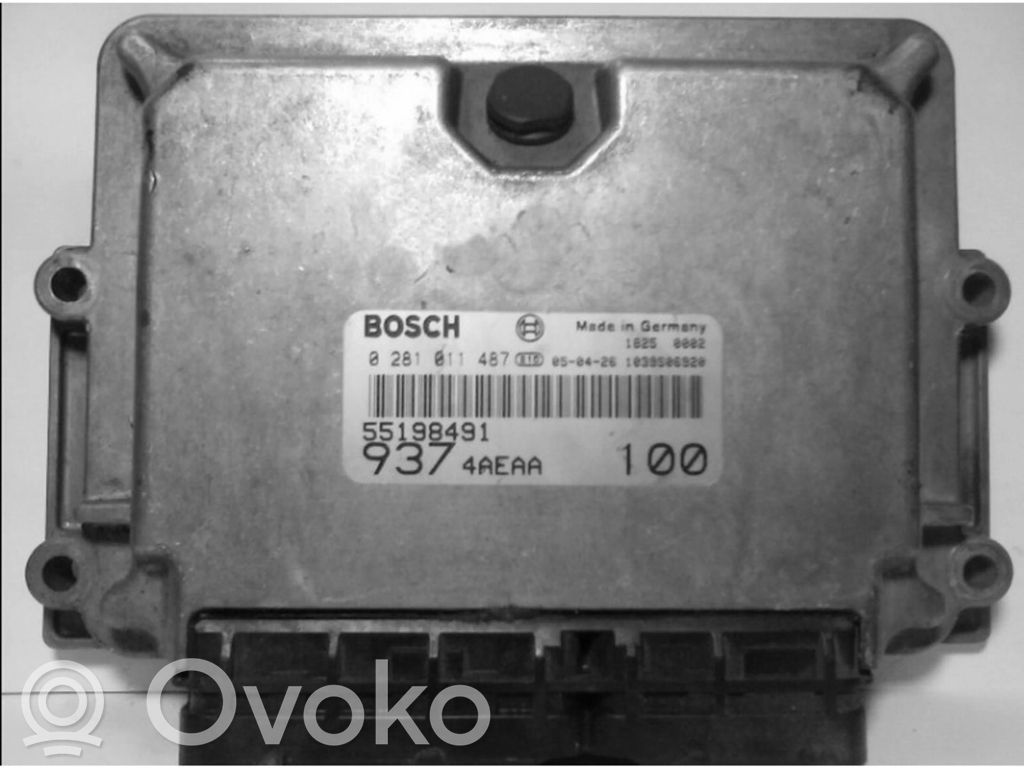Engine control unit/module ECU   55198491,0281011487