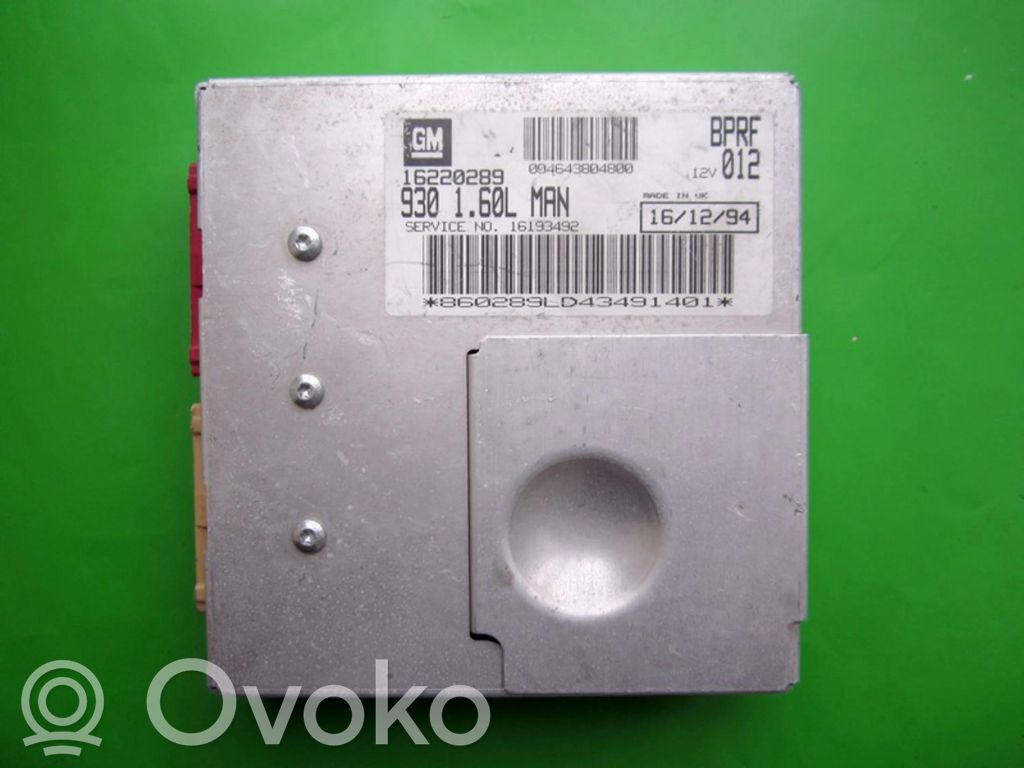 Engine control unit/module ECU   16220289,16193492