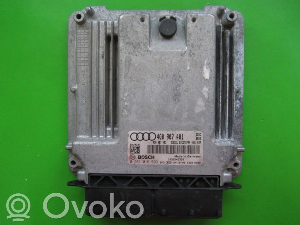Engine control unit/module ECU   4G0907401,0281016593