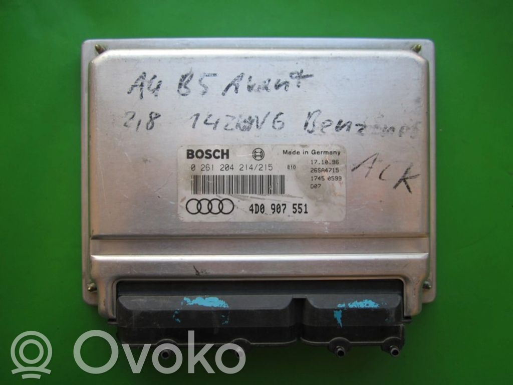 Unité de commande, module ECU de moteur   4D0907551,0261204214