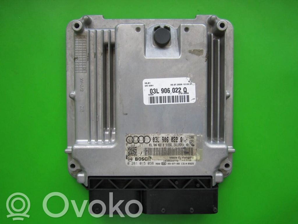 Engine control unit/module ECU   03L906022Q,0281015038