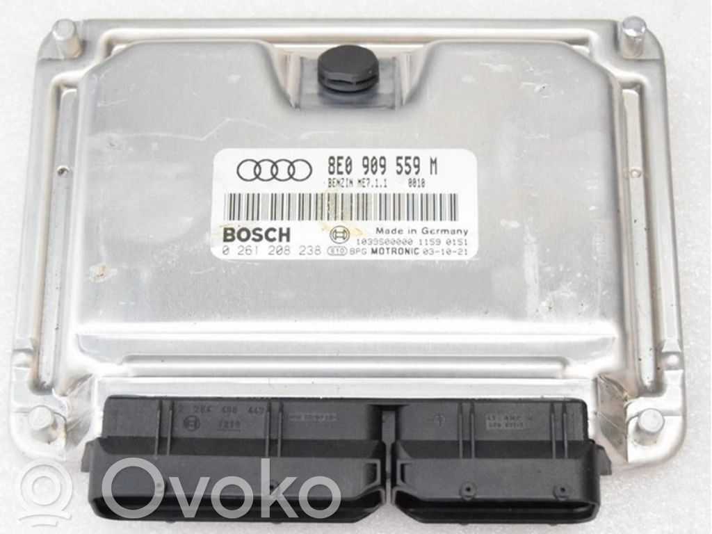Engine control unit/module ECU   8E0909559M,0261208238
