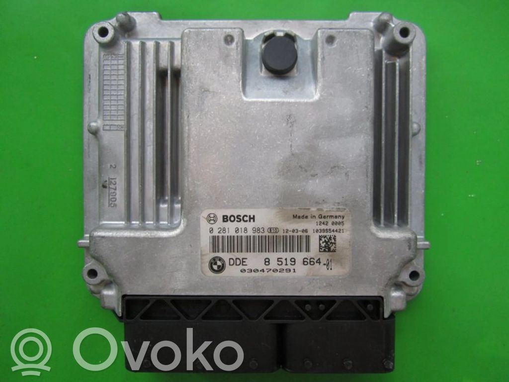 Engine control unit/module ECU   DDE8519664,0281018983