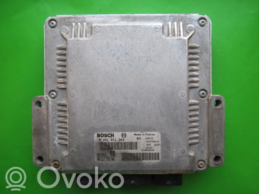 Unité de commande, module ECU de moteur   9651175180,0281011343