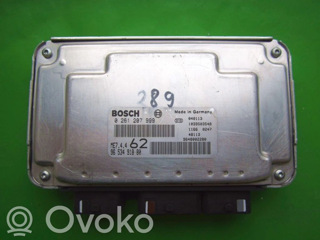 Unité de commande, module ECU de moteur   9653491880,0261207999