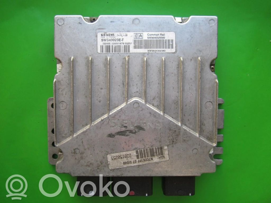 Engine control unit/module ECU   9646529580,5WS40023ET