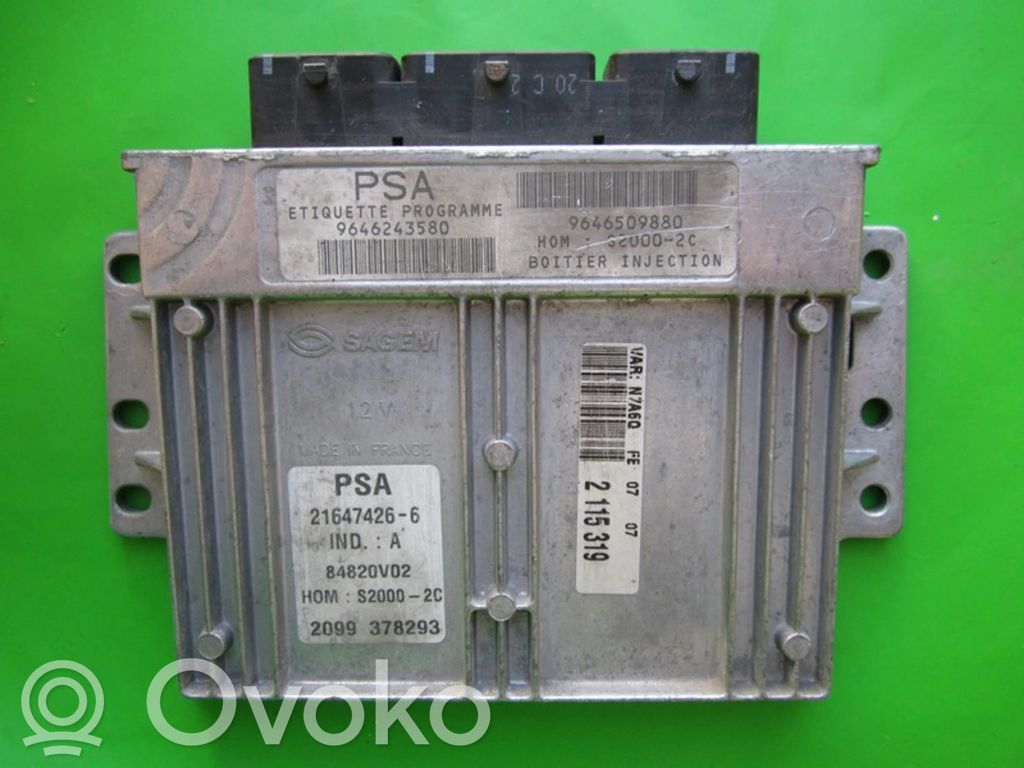 Engine control unit/module ECU   9646243580,21647426
