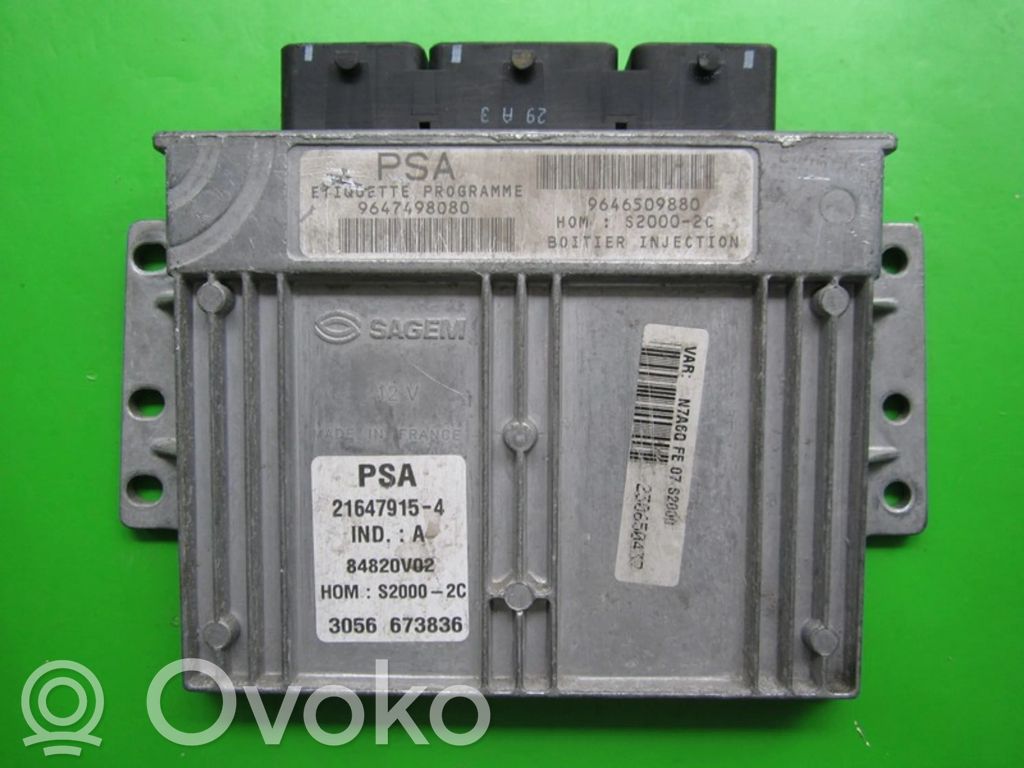 Engine control unit/module ECU   9647498080,21647915