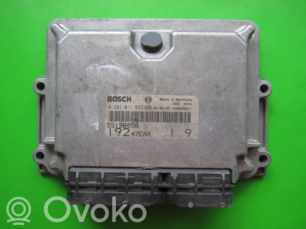 Engine control unit/module ECU   55198058,0281011553