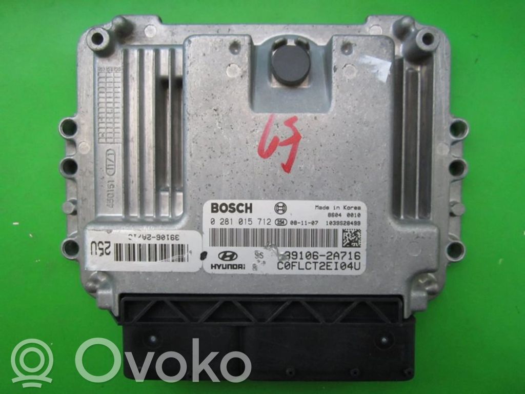 Engine control unit/module ECU   391062A716,0281015712